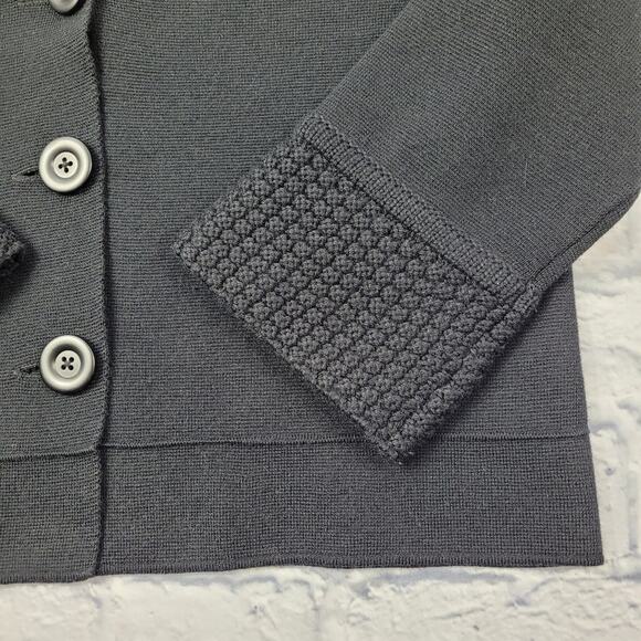 CAbi Black Jackie O Cropped Wool Blend Cardigan style #502 size Medium - Picture 16 of 16